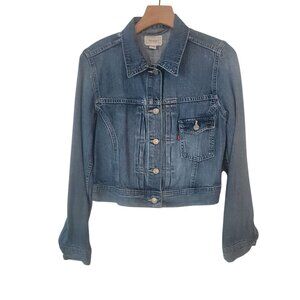 VTG Women’s Levis Denim Jacket Type 1 Cropped Cotton Red Tab Womens Medium